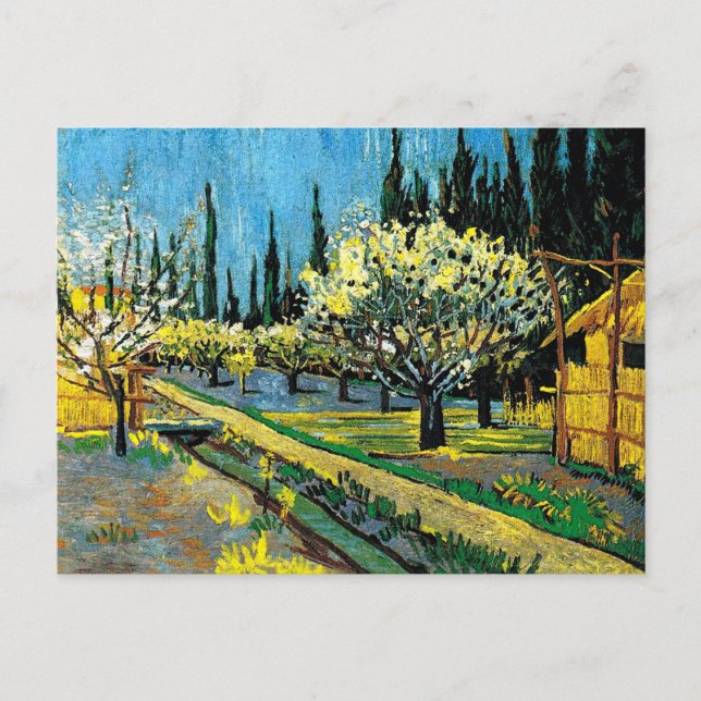 Cartão Postal van gogh - Pomar Flor, (Frente)