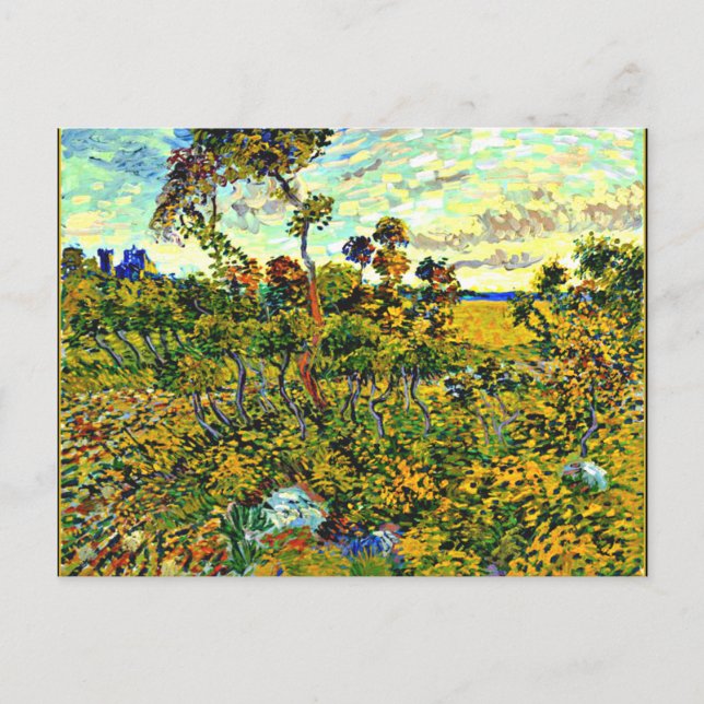 Cartão Postal Van Gogh - Pôr do sol em Montmajour (Frente)