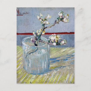 Cartão Postal van Gogh Primavera Flor de Amêndoa em um Vidro