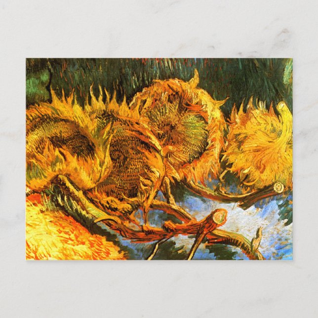 Cartão Postal Van Gogh: Quatro girassóis (Frente)