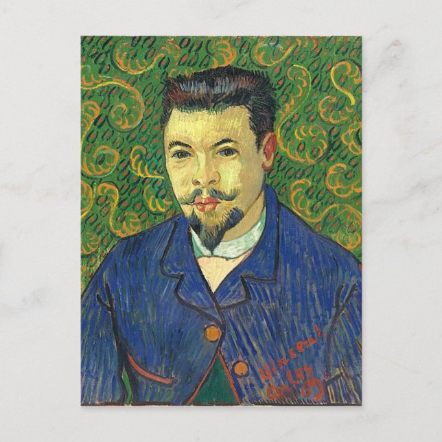 Cartão Postal Van Gogh | Retrato de Félix Rey | 1889 (Frente)
