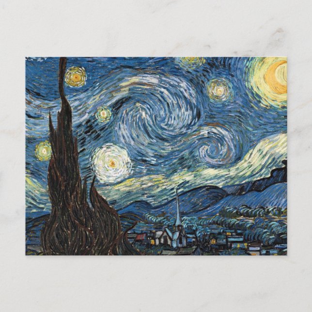 Cartão Postal Van Gogh Starry Night (Frente)