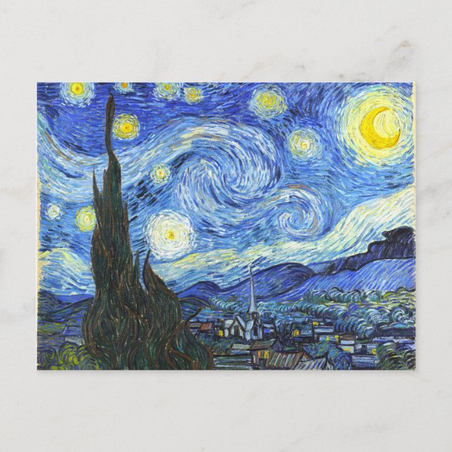 Cartão Postal VAN GOGH Starry Night (Frente)