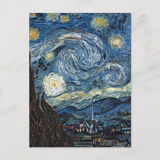 Cartão Postal Van Gogh Starry Night (Frente)