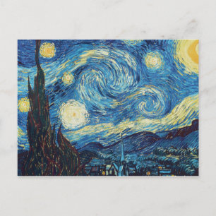 Cartão Postal Van Gogh Starry Night Classism Arte