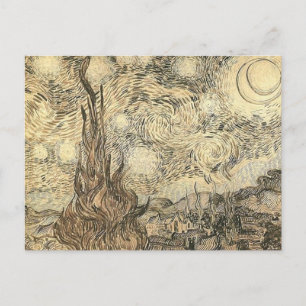 Cartão Postal van gogh Starry Night desenho