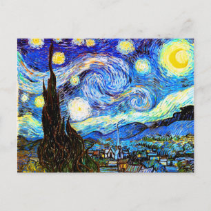 Cartão Postal Van Gogh Starry Night Fine Art