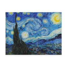Van Gogh Starry Night. Impressionismo arte de vint