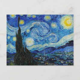 Cartão Postal Van Gogh Starry Night. Impressionismo arte de vint