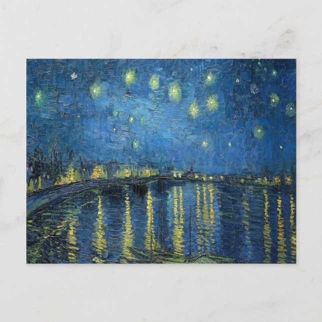 Cartão Postal Van Gogh Starry Night Over the Rhone (Frente)