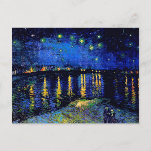 Cartão Postal Van Gogh Starry Night Rhone (F474) Belas Artes