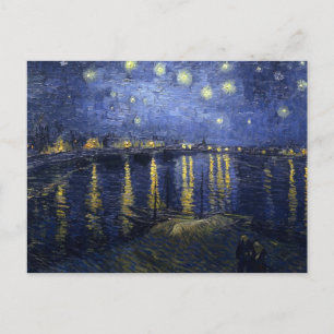 Cartão Postal Van Gogh Starry Night Sobre O Ródano