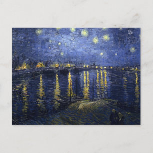 Cartão Postal Van Gogh Starry Night Sobre O Ródano