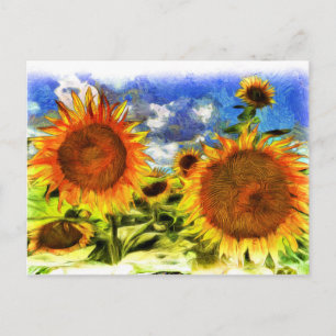 Cartão Postal Van Gogh Sunflower