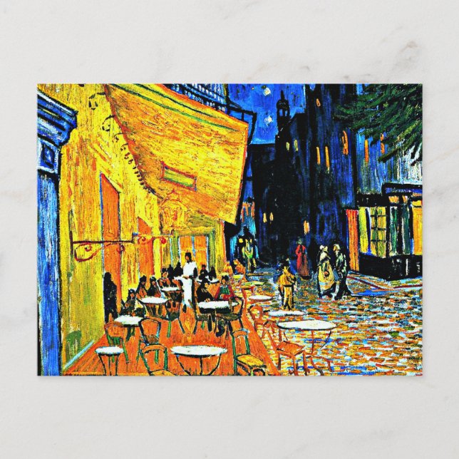 Cartão Postal Van Gogh, Terraço do Café, place-du-forum, (Frente)