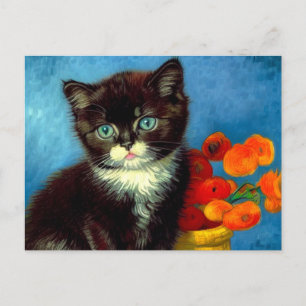 Cartão Postal Van Gogh Tuxedo Cat