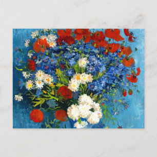 Cartão Postal Van Gogh Vase com Cornflower e Poppies