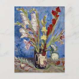 Cartão Postal Van Gogh. Vase com Gladioli e China Asters.