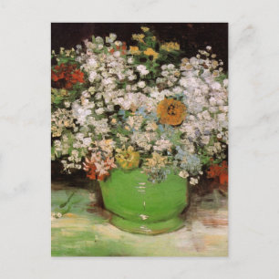 Cartão Postal Van Gogh Vase com Zinnias e Flores, Belas Artes
