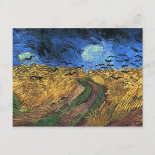 Cartão Postal Van Gogh Wheatfield Com Cartão-Postal
