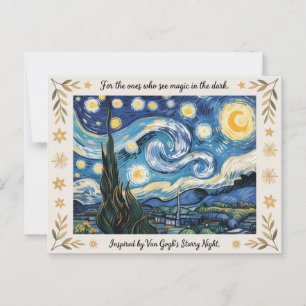 Cartão Postal Van Goghs, arte noturna estrelada, inspirou