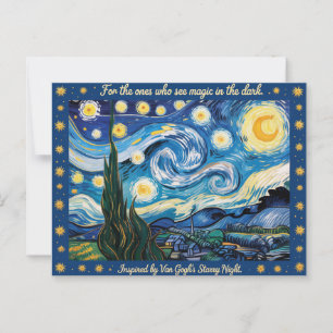 Cartão Postal Van Goghs Starry Night Art Inspirado