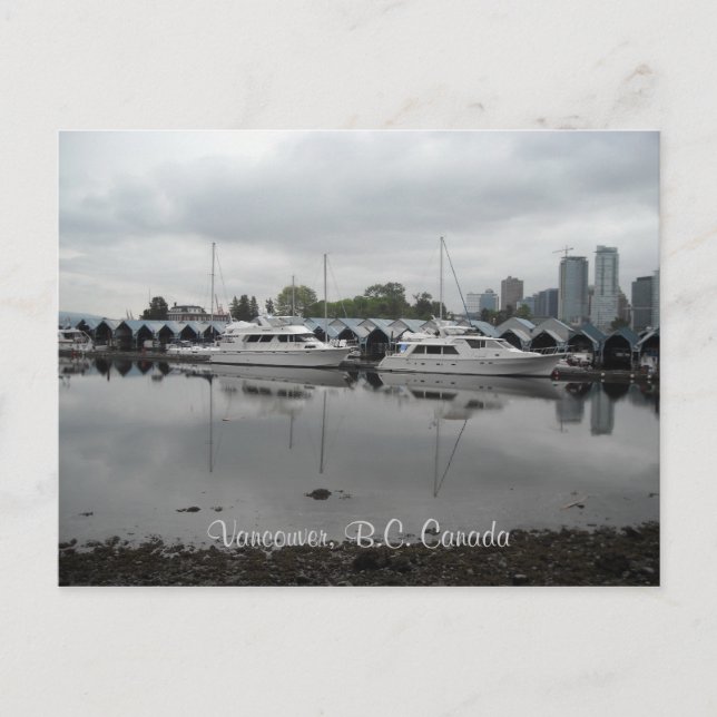 Cartão Postal Vancouver Canada Boats (Frente)