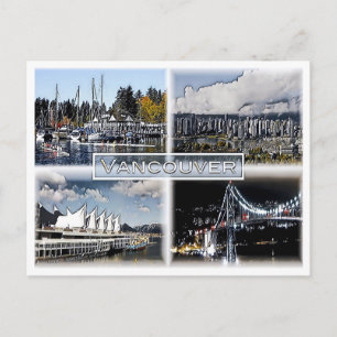 Cartão Postal Vancouver - Canadá - Mosaico -