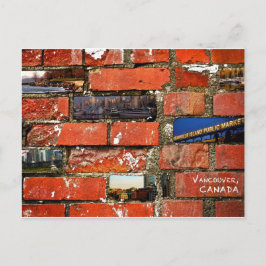 Cartão Postal Vancouver Canadá: Muro de tijolos
