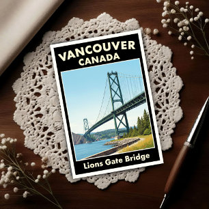 Cartão Postal Vancouver, Canadá: Viagens Antigas dos Anos 60 