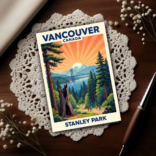 Cartão Postal Vancouver, Canadá: Viagens Antigas dos Anos 60