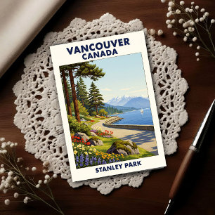 Cartão Postal Vancouver, Canadá: Viagens Antigas dos Anos 60 