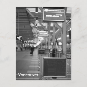 Cartão Postal Vancouver - Cartão-postal preto e branco do aeropo