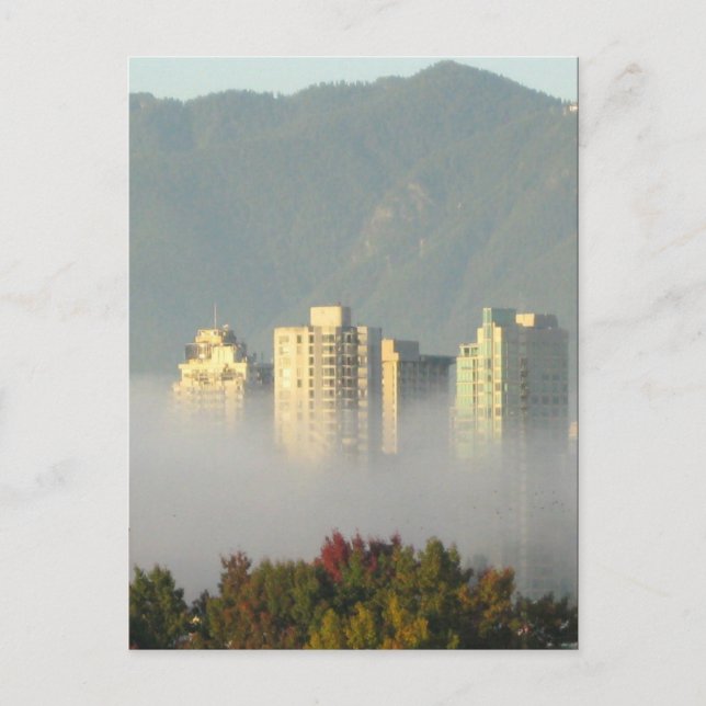 Cartão Postal Vancouver fora do Cartão-Postal Mist (Frente)