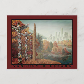 Cartão postal Vancouver Totem Cartões de Polos