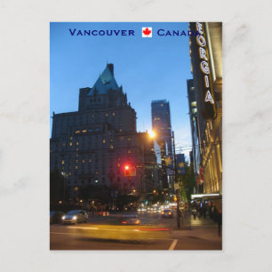 Cartão Postal Vancôver em a noite Canadá
