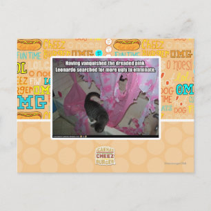 Cartão Postal Vanquished the dreaded pink