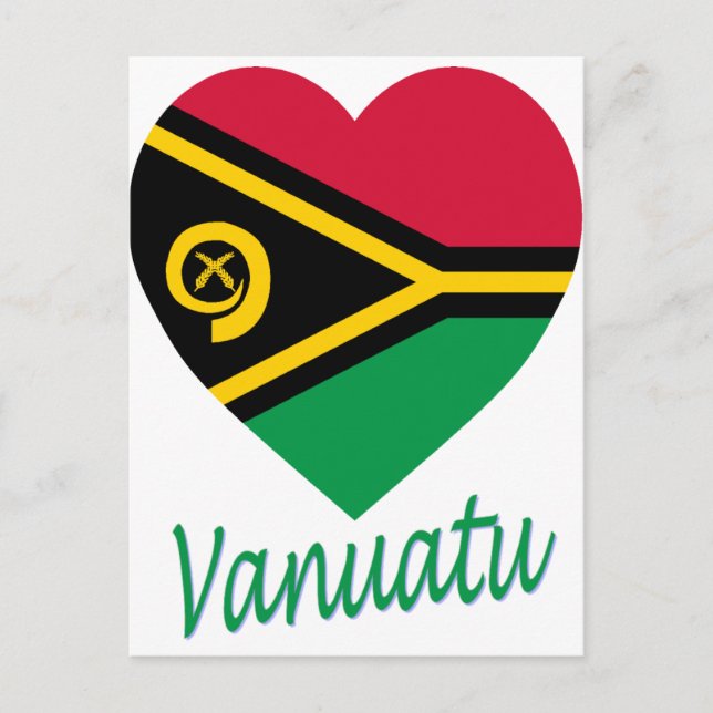 Cartão Postal Vanuatu Flag Heart (Frente)