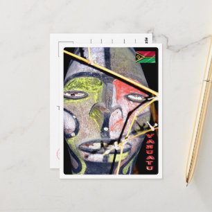 Cartão Postal Vanuatu - Máscara -