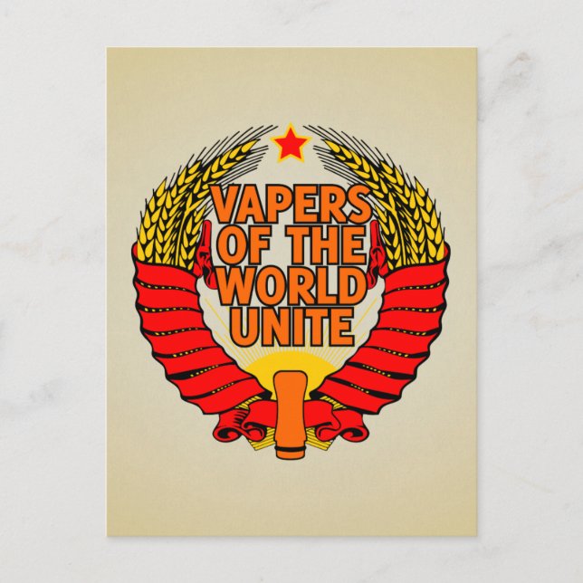 Cartão Postal Vapers of the World Unite (Frente)