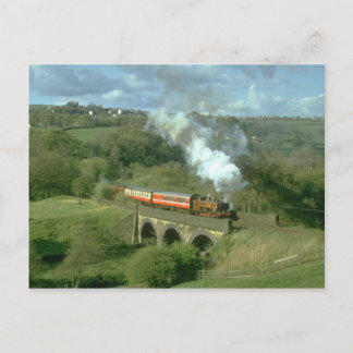 Cartão Postal vapor de Yorkshire em Mytholmes Viaduct, KWVR