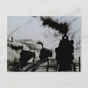 Cartão Postal Vapor-Trens