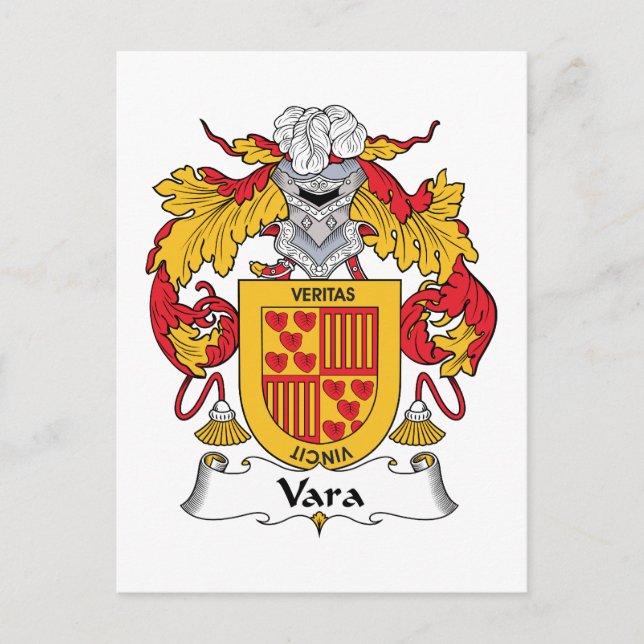 Cartão Postal Vara Family Crest (Frente)
