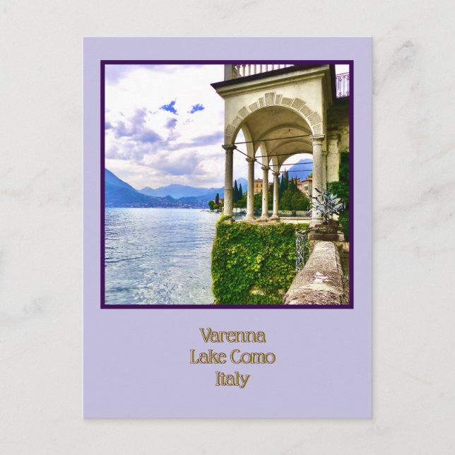 Cartão Postal Varenna, Lake Como, Italy (Frente)