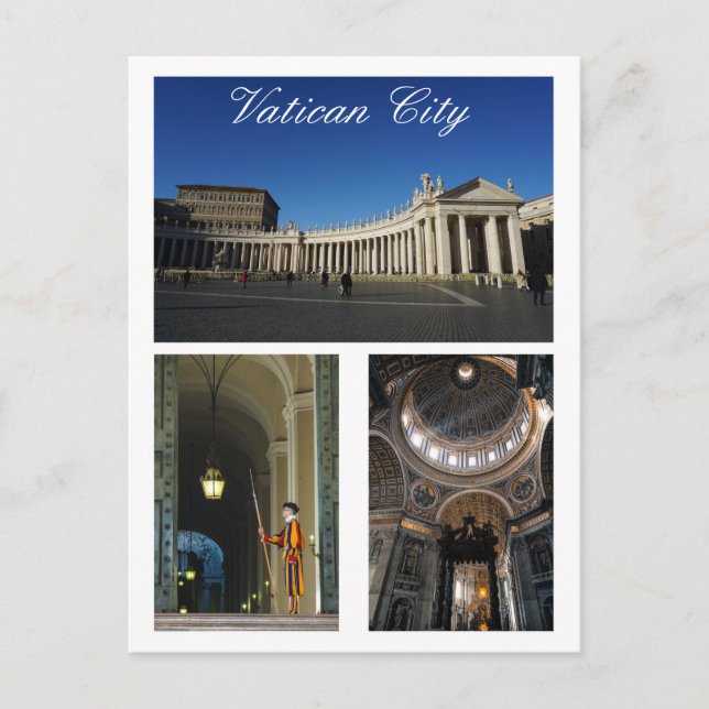 Cartão Postal Várias visualizações na Cidade do vaticano (Frente)