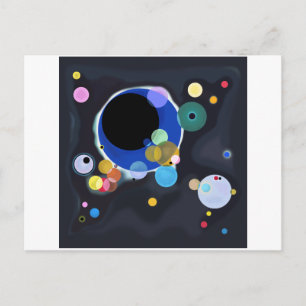 Cartão Postal Vários Círculos, Vassily Kandinsky em digital
