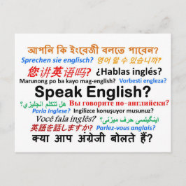 Cartão Postal Vários produtos linguísticos - Fale inglês?