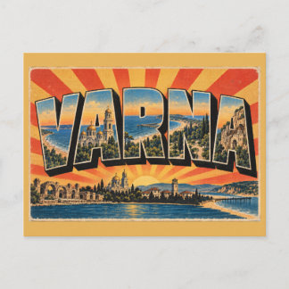 Cartão Postal Varna Mar Negro Domos Dourados Arte