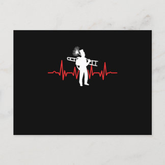 Cartão Postal Varredor de Chaminé de Fornalha de Lareira Coração