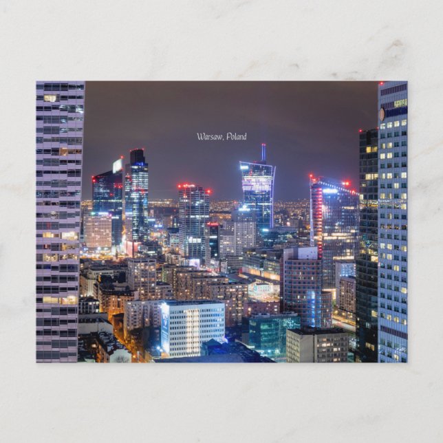 Cartão Postal Varsóvia, linha Polônia, (Frente)